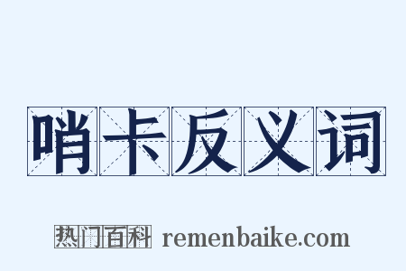 哨卡反义词是什么意思的图片